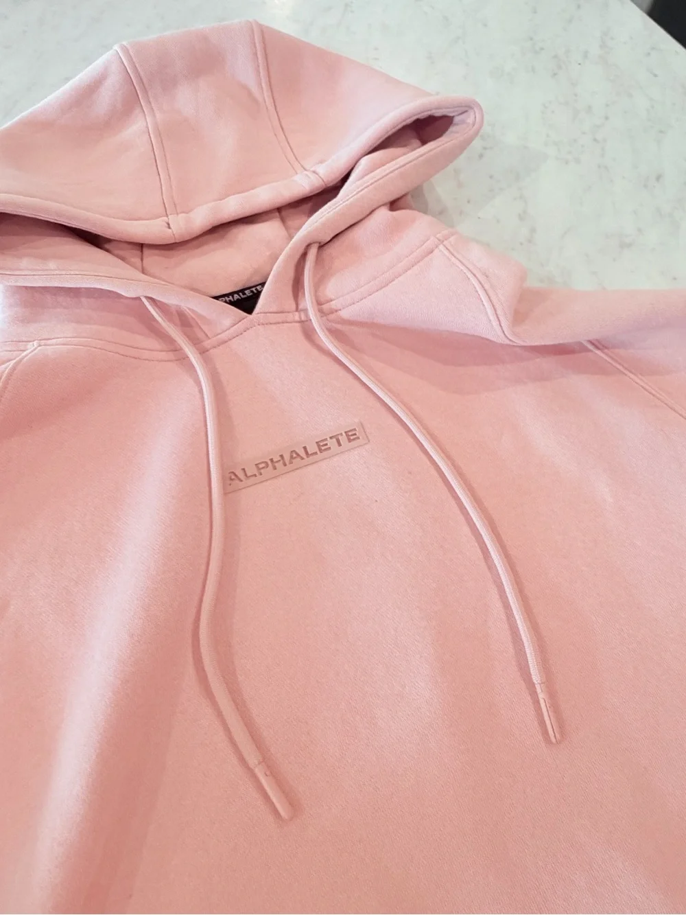 Alphalete Men's Pink Crewneck Hoodie Pullover